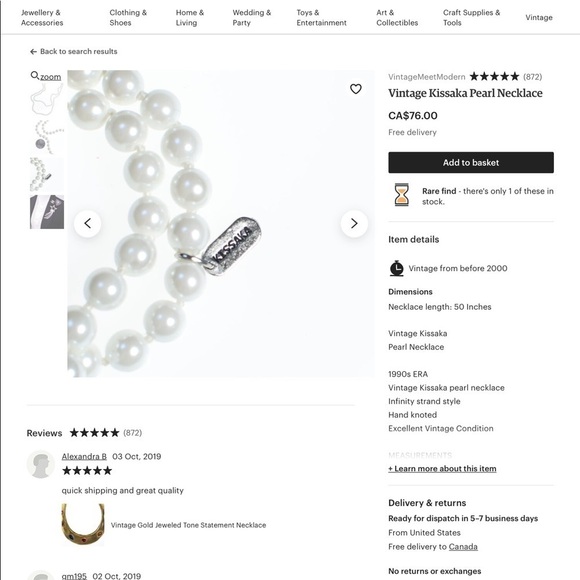 Kissaka Dual Strand Necklace - Picture 3 of 3